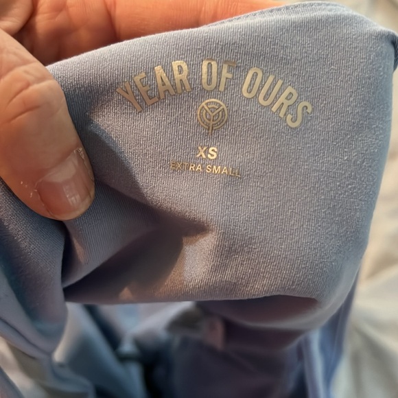 Year of Ours Blue Stretch Lindsey Bra and Shorts Set XS - worn ONCE - clean - Picture 13 of 14